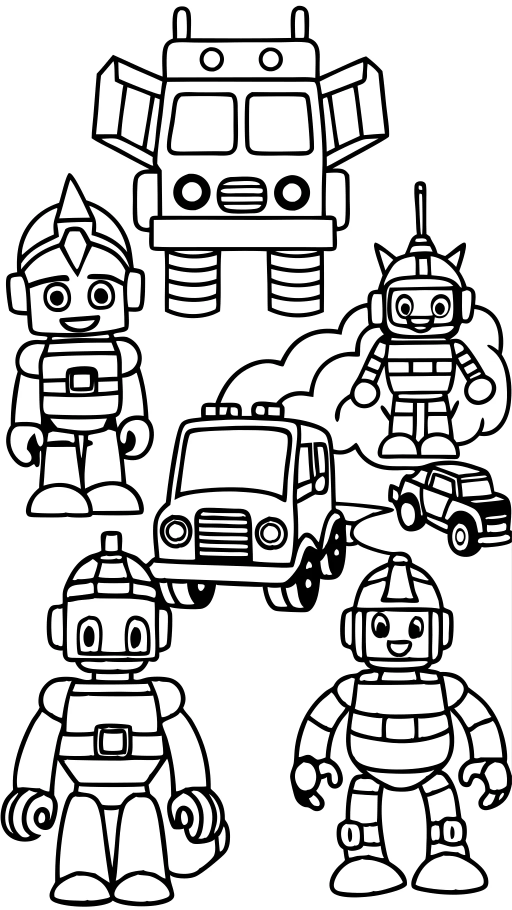 rescue bots coloring page